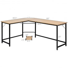 Load image into Gallery viewer, L Shaped Desk Corner Computer Desk PC Laptop Gaming Table Workstation-Natural