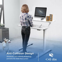 Load image into Gallery viewer, Electric 2-Tier Standing Desk Mobile Sit Stand Desk Height Adjustable-White