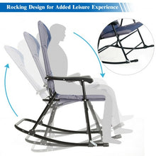 Load image into Gallery viewer, 3 pcs Outdoor Folding Rocking Chair Table Set-Blue