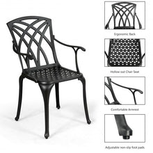 Load image into Gallery viewer, 5PCS Cast Aluminum Patio Dining Set with Durable Umbrella Hole