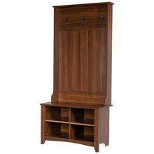 Load image into Gallery viewer, Coat Hat Rack with Shelf and 3 Hooks Organizer-Brown