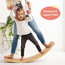 Load image into Gallery viewer, 35.5 Inch Wooden Wobble Balance Board for Toddler and Adult