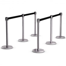 Load image into Gallery viewer, 6Pcs Crowd Control Barrier Retractable Queue Pole