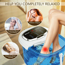 Load image into Gallery viewer, Portable Foot Spa Bath Motorized Massager with Shower-Blue and Withe