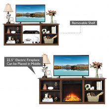 Load image into Gallery viewer, 2-Tier Entertainment Media Console TV Stand-Walnut