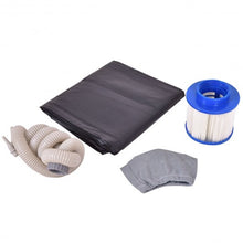 Load image into Gallery viewer, Goplus Portable Inflatable Bubble Massage Spa-Black