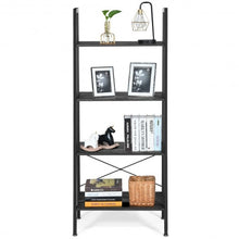 Load image into Gallery viewer, 4-Tier Ladder Shelf Bookcase Bookshelf Display Rack Plant Stand-Silver