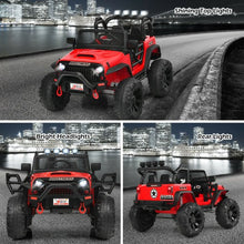 Load image into Gallery viewer, 12V Kids Ride On Truck RC Motorized Car with Spring Suspension and MP3 -Red