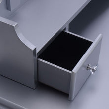 Load image into Gallery viewer, White Vanity Makeup Dressing Table with Rotatable Mirror + 3 Drawers