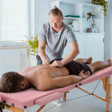 Load image into Gallery viewer, 3 Fold 84" L Portable Adjustable Massage Table with Carry Case-Pink