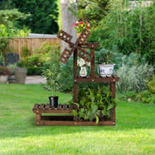 Load image into Gallery viewer, Wood Plant Stand 4 Tier Shelf Multiple Space-saving Rack