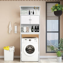 Load image into Gallery viewer, Bathroom Wood Organizer Shelf Storage Rack with Cabinet