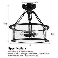 Load image into Gallery viewer, 3-Light Flush Mount Ceiling Light