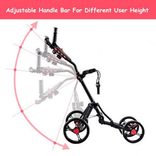 Load image into Gallery viewer, 4 Wheels Folding Golf Pull Push Cart Trolley