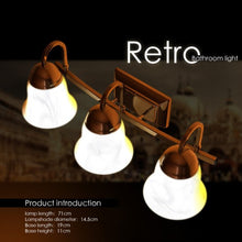 Load image into Gallery viewer, 3-Light LED Bath Vanity Light with Alabaster Glass Dimmable