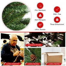 Load image into Gallery viewer, 7 ft Premium Hinged Artificial Christmas Tree with Pine Cones