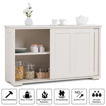 Load image into Gallery viewer, Kitchen Storage Cupboard Cabinet with Sliding Door-White