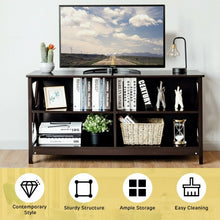 Load image into Gallery viewer, Wooden TV Stand Entertainment Media Center -Brown