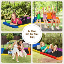 Load image into Gallery viewer, 60" Platform Tree Swing Outdoor with 2 Hanging Straps-Multicolor