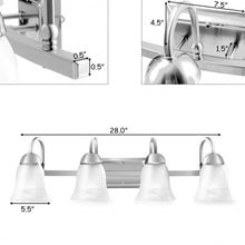 Load image into Gallery viewer, Bath Light 4-Light LED Brushed Nickel Vanity
