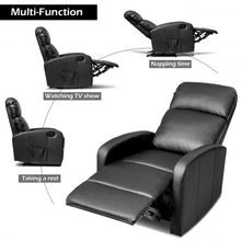 Load image into Gallery viewer, PU Leather Padded Seat Massage Recliner Chair
