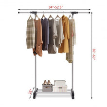 Load image into Gallery viewer, Adjustable Rolling Garment Rack Closet Organizer