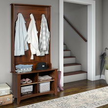 Load image into Gallery viewer, Coat Hat Rack with Shelf and 3 Hooks Organizer-Brown