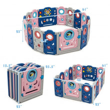 Load image into Gallery viewer, 16-Panel Foldable Baby Safety Play Center with Lockable Gate