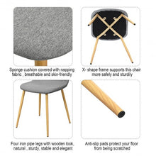 Load image into Gallery viewer, Set of 4 Gray Accent Dining Chairs