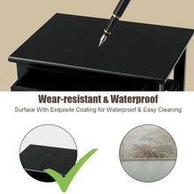 Load image into Gallery viewer, 3 Layer 1 Drawer Nightstand End Table with 2 Baskets-Black