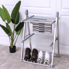 Load image into Gallery viewer, 2-Tier Foldable Multifunctional Aluminum Stand Electric Dryer