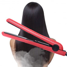Load image into Gallery viewer, Adjustable Temp Ceramic Hair Straightener Straightens & Curly-Red
