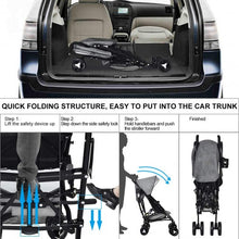 Load image into Gallery viewer, Foldable Lightweight Baby Infant Travel Umbrella Stroller-Dark Gray