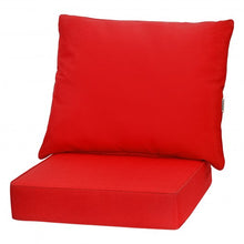 Load image into Gallery viewer, Deep Seat Chair Cushion Pads Set with Rope Belts for Indoor and Outdoor-Red