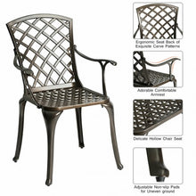 Load image into Gallery viewer, Outdoor Aluminum Dining Set of 2 Patio Bistro Chairs