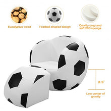 Load image into Gallery viewer, Football Shaped Kids Sofa Couch with Ottoman