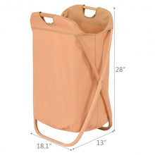 Load image into Gallery viewer, Folding X-Frame Laundry Hamper Clothes Storage Basket