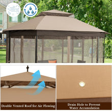 Load image into Gallery viewer, 10’x 12’ Octagonal Patio Gazebo-Brown