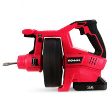 Load image into Gallery viewer, 18V Cordless Plumbing Cleaner Drain Snake Auger Drill