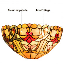Load image into Gallery viewer, Tiffany-Style 1-Light Wall lamp w/ 12" Lampshade