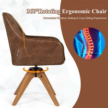 Load image into Gallery viewer, Mid Century Hot-Stamping Cloth Swivel Accent Chair
