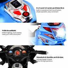 Load image into Gallery viewer, 3 Wheel Kids Ride On Motorcycle 6V Battery Powered Electric Toy Bicyle-Blue