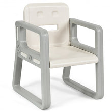 Load image into Gallery viewer, Kids Table and 2 Chairs Set with Storage Shelf-White