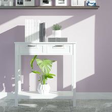 Load image into Gallery viewer, 2 Drawers Accent Console Entryway Storage Shelf-White