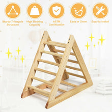Load image into Gallery viewer, Wooden Climbing Pikler Triangle Ladder for Toddler Step Training