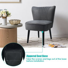 Load image into Gallery viewer, Set of 2 Armless Upholstered Leisure Accent Chair-Gray