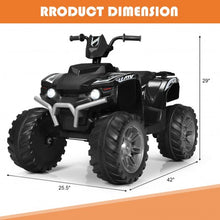 Load image into Gallery viewer, 12V Kids 4-Wheeler ATV Quad Ride On Car -Black