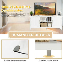 Load image into Gallery viewer, Entertainment Media TV Stand with Storage Cabinets-White