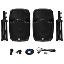 Load image into Gallery viewer, 12" Dual 2-Way 1600 W Powered PA Speaker System