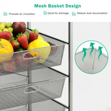 Load image into Gallery viewer, 4 Drawer Mesh Shelves Basket Utility Heavy Duty Storage Organizer-Natural